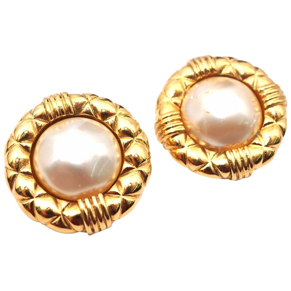 cc gold metal earrings Jewelry Evening