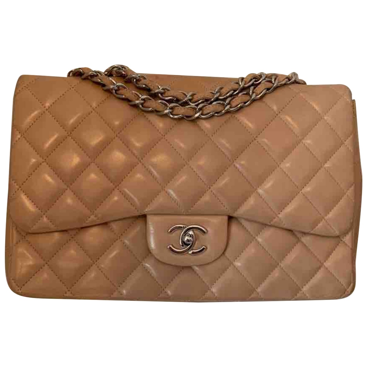 timeless/classique beige leather handbag Classic