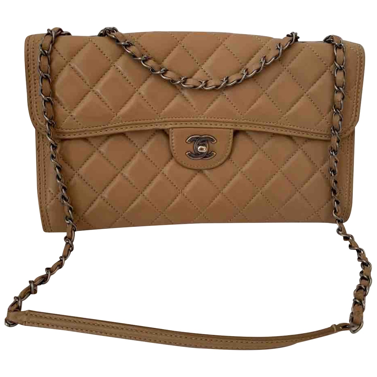 timeless/classique beige leather handbag Refined