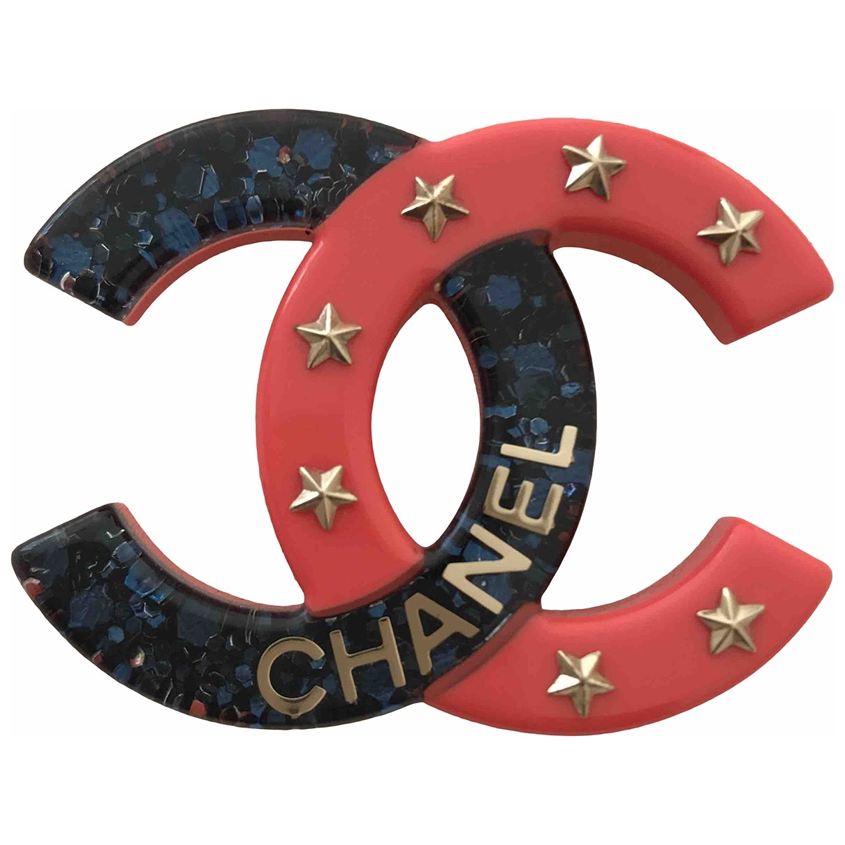 Chanel pink plastic pins & brooches Jewelry
