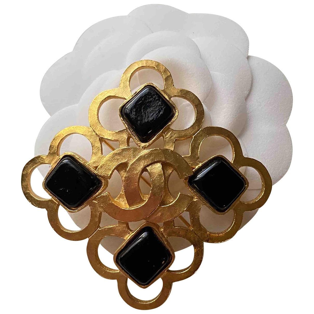 Chanel cc gold gold and steel pins & brooches Jewelry