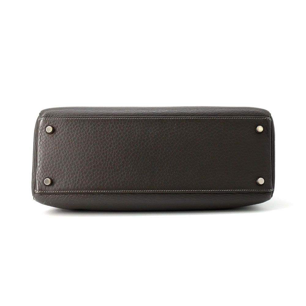 Kelly Retourne Graphite Togo Size Handbag Leather Travel Bag