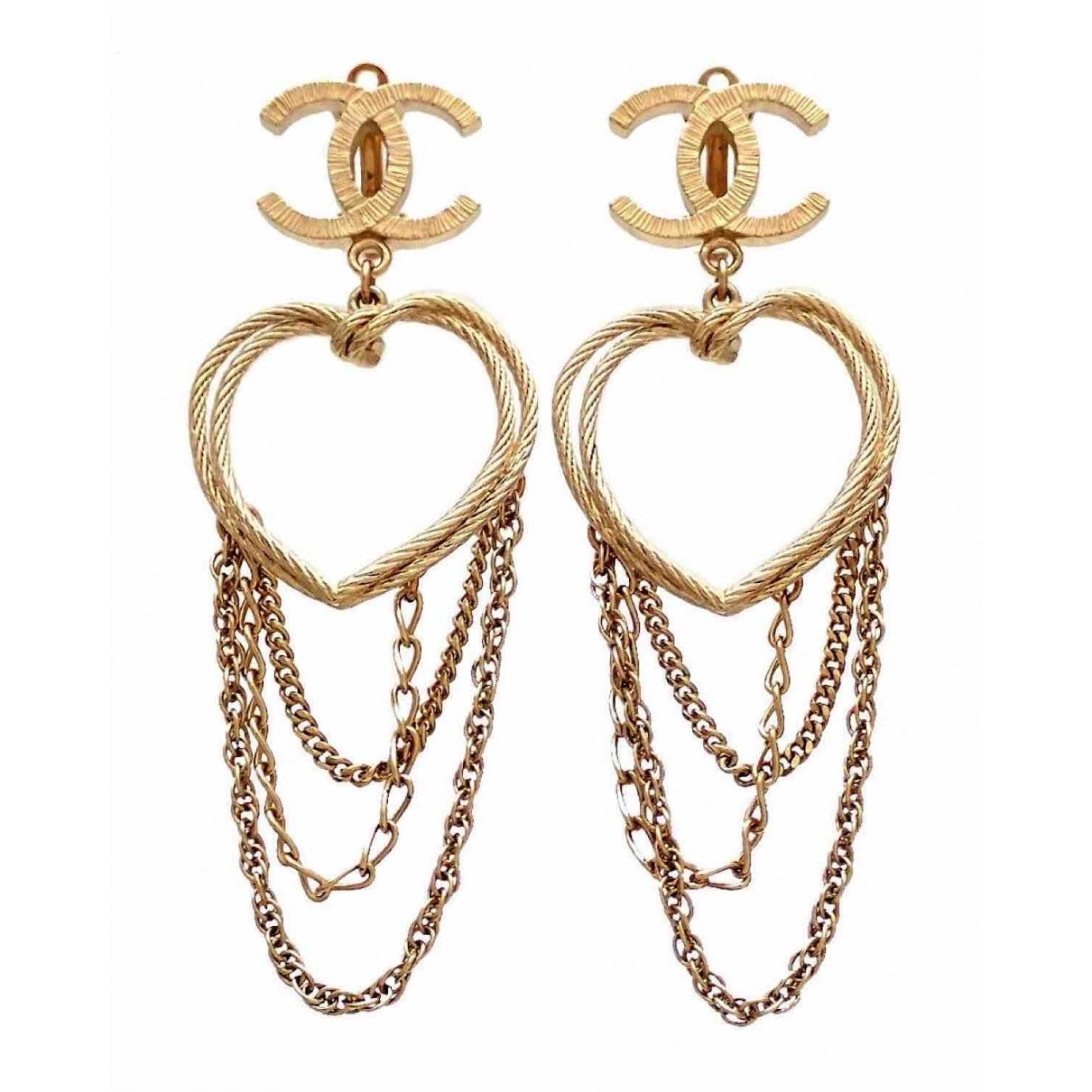 cc gold metal earrings Jewelry Soft