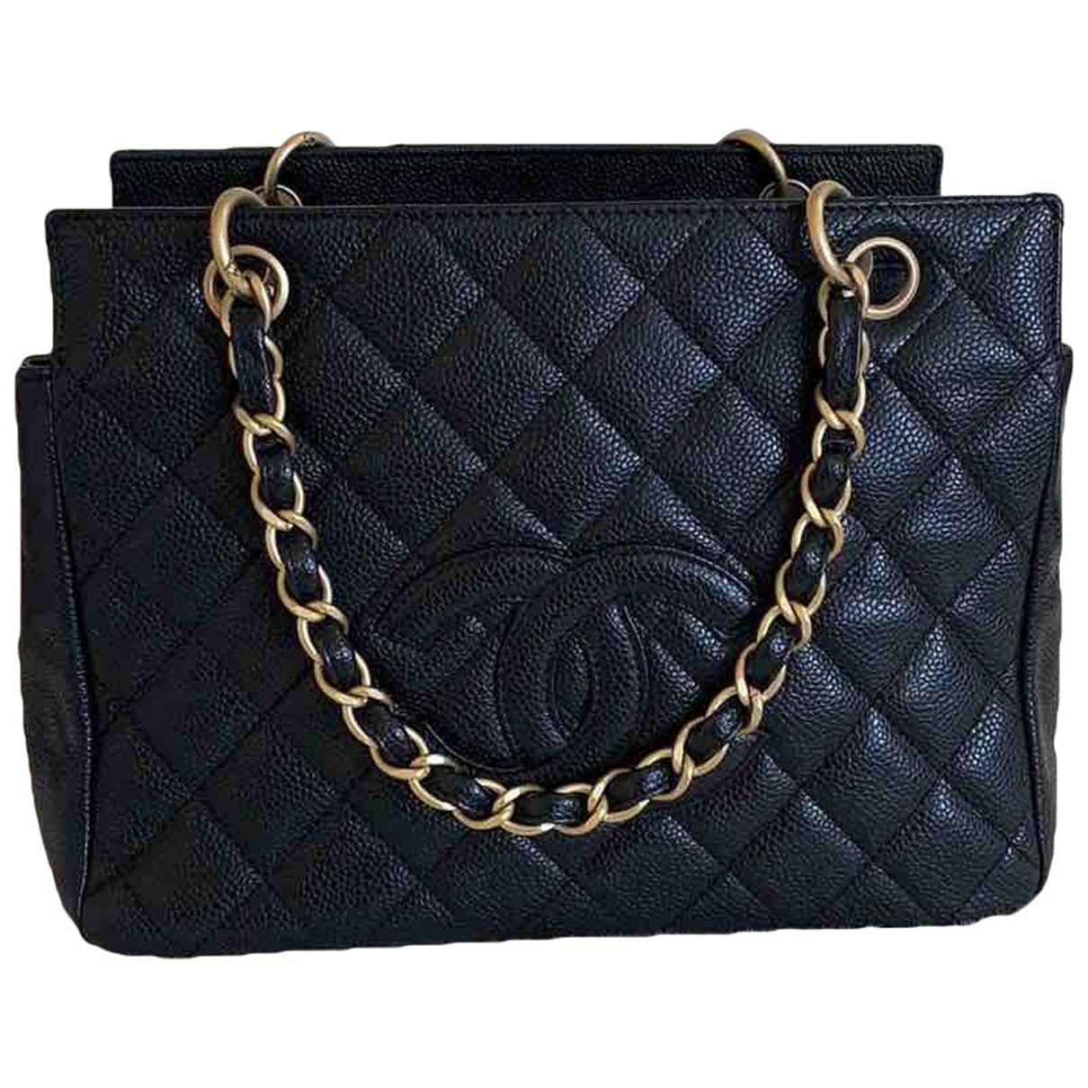 petite shopping tote black leather handbag Refined