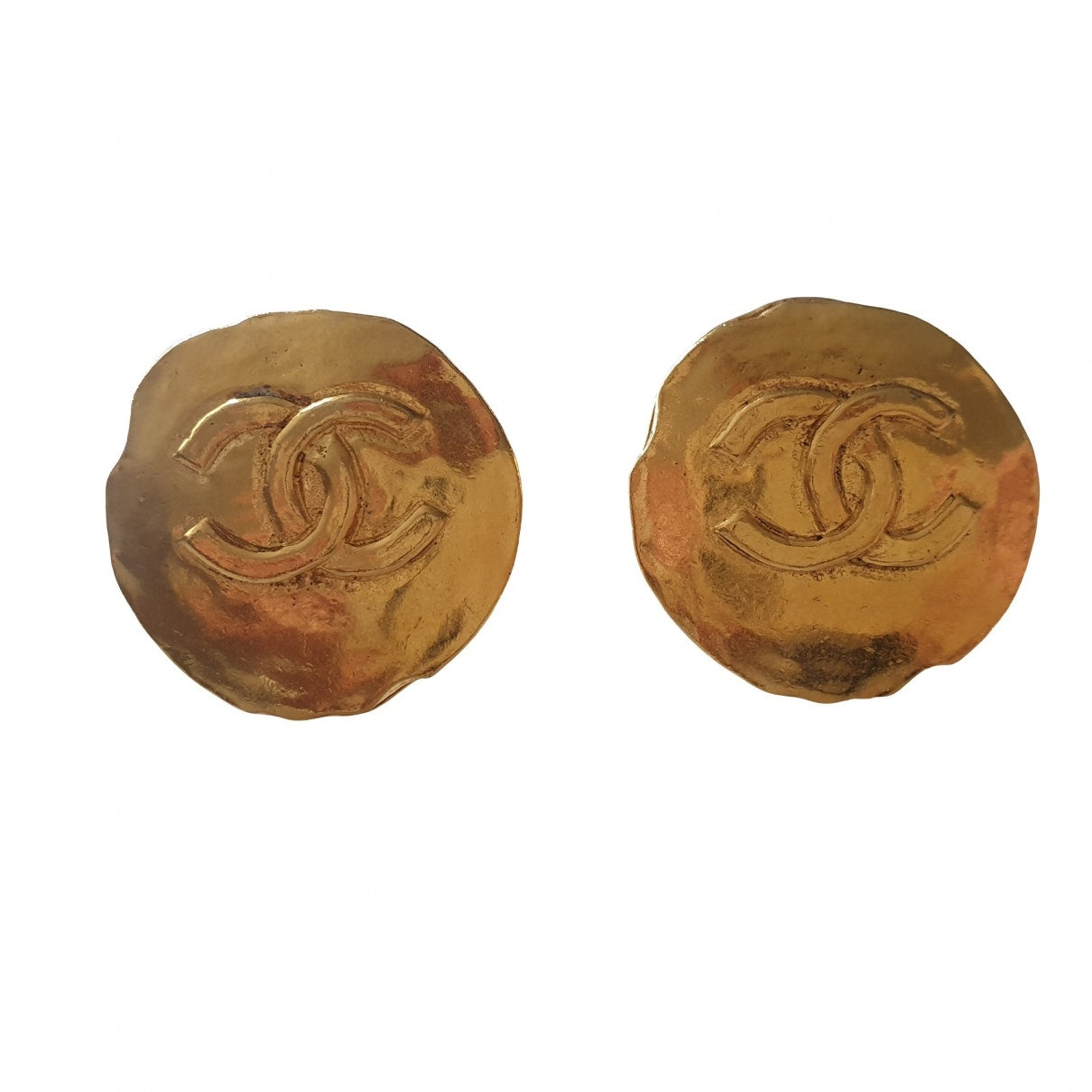 cc gold metal earrings Jewelry Structured