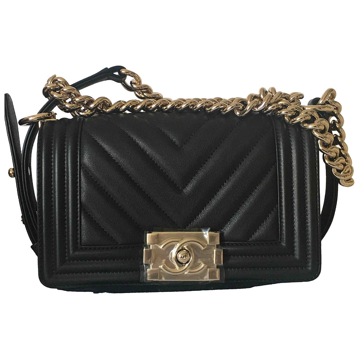 boy black leather handbag Polished