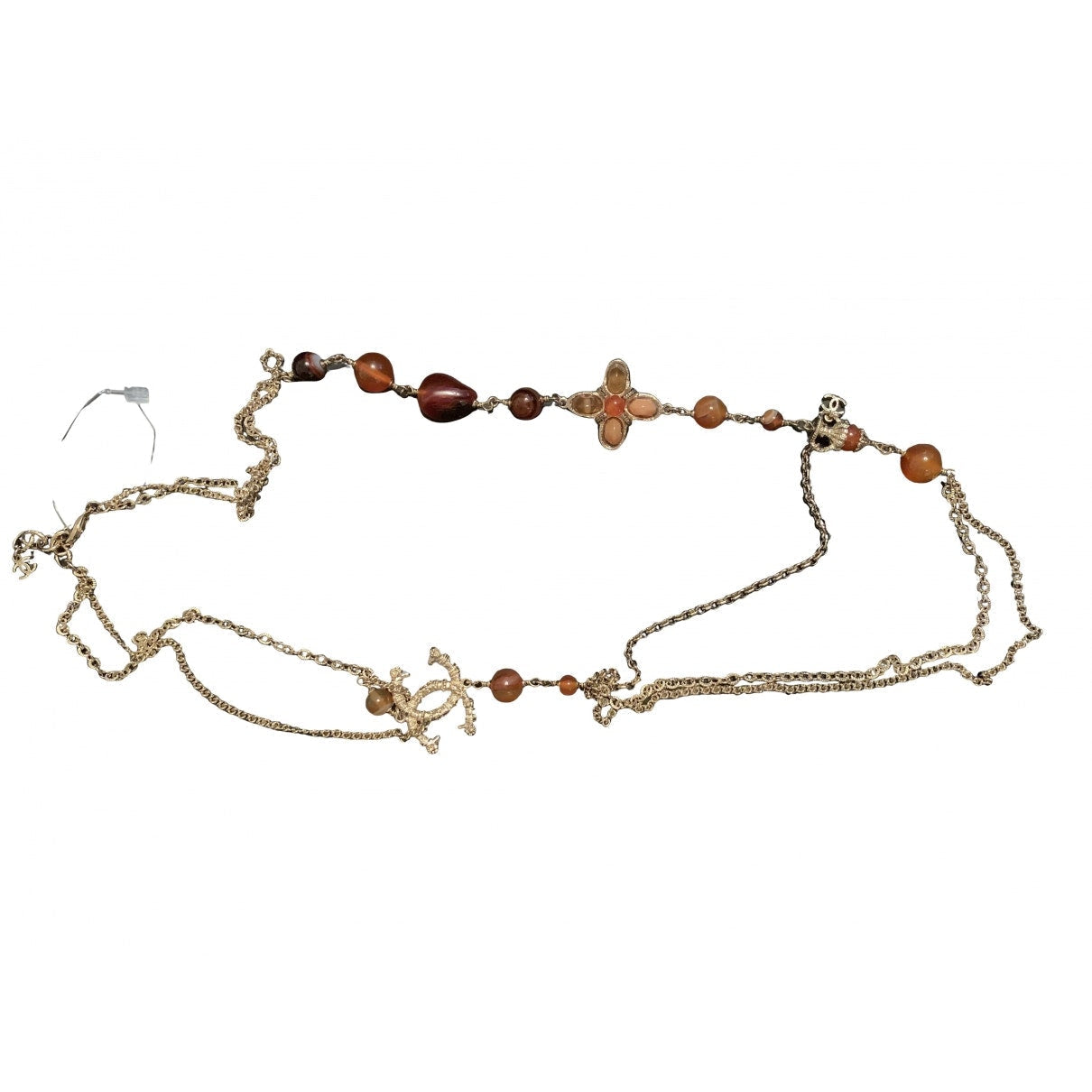 Chanel cc gold crystal necklaces Jewelry