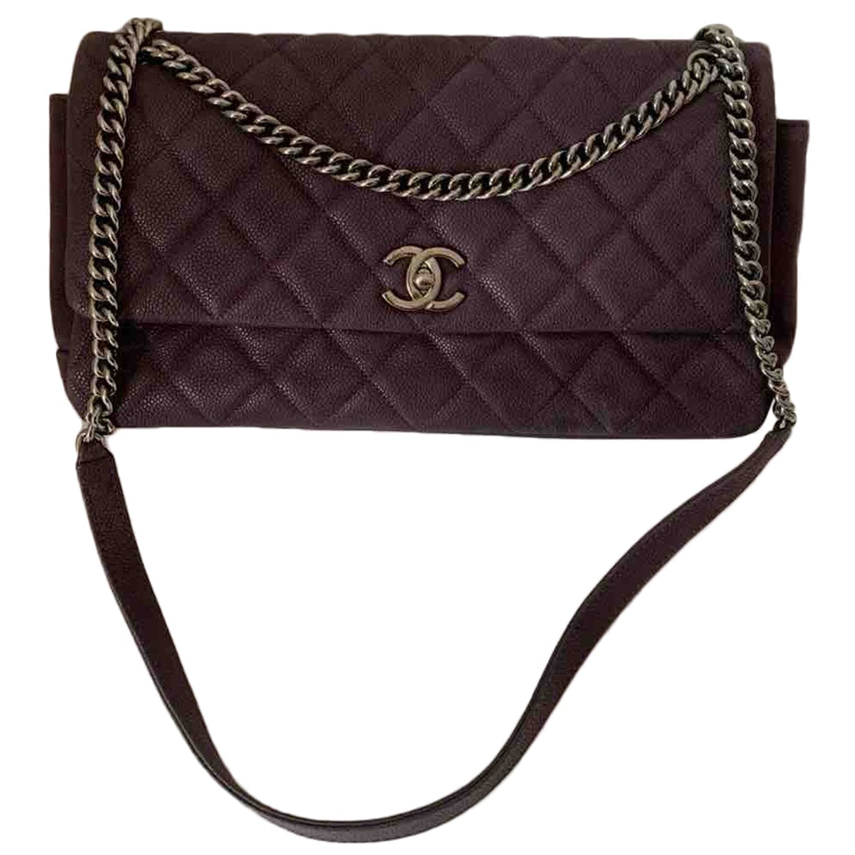 timeless/classique purple leather handbag Classic
