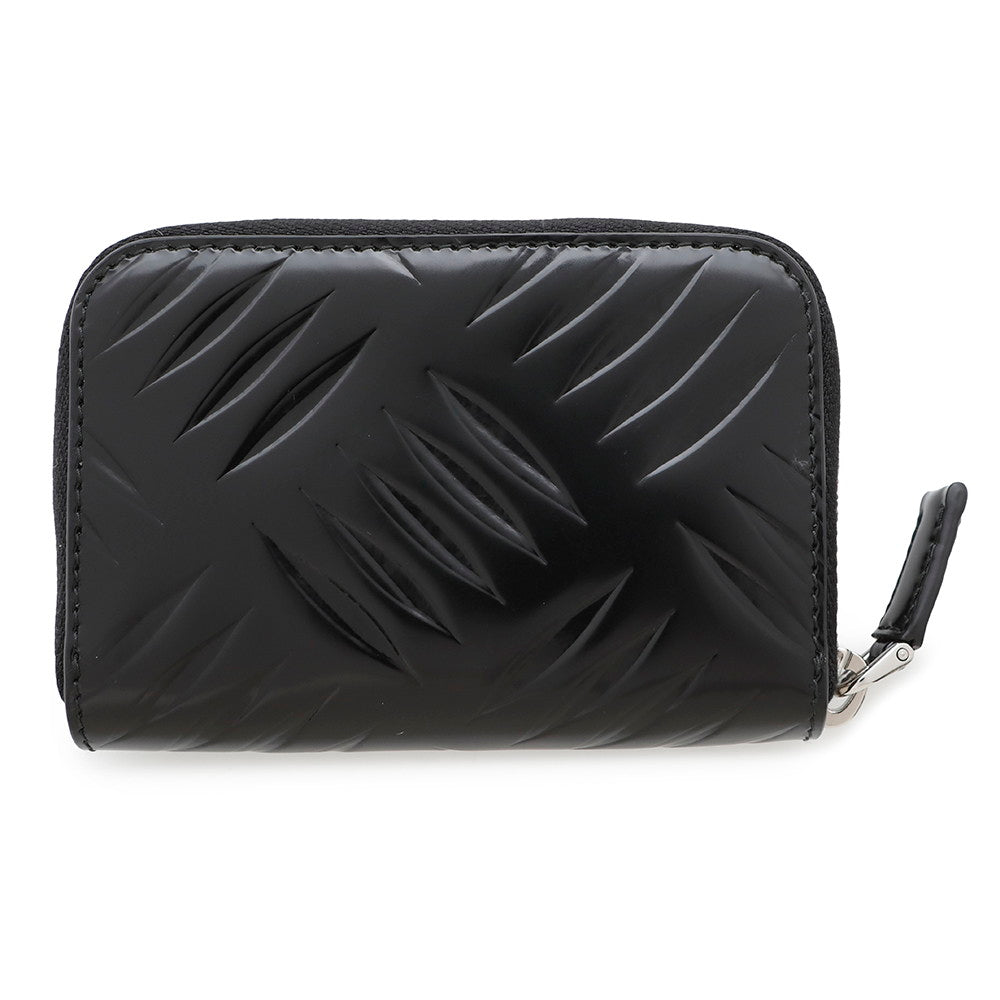 Zip Around Coin Purse Mm Handbag Leather Black Travel Bag