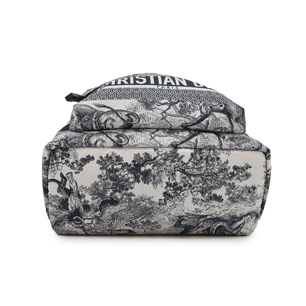 Dior travel Backpack Navy Handbag Nylon White