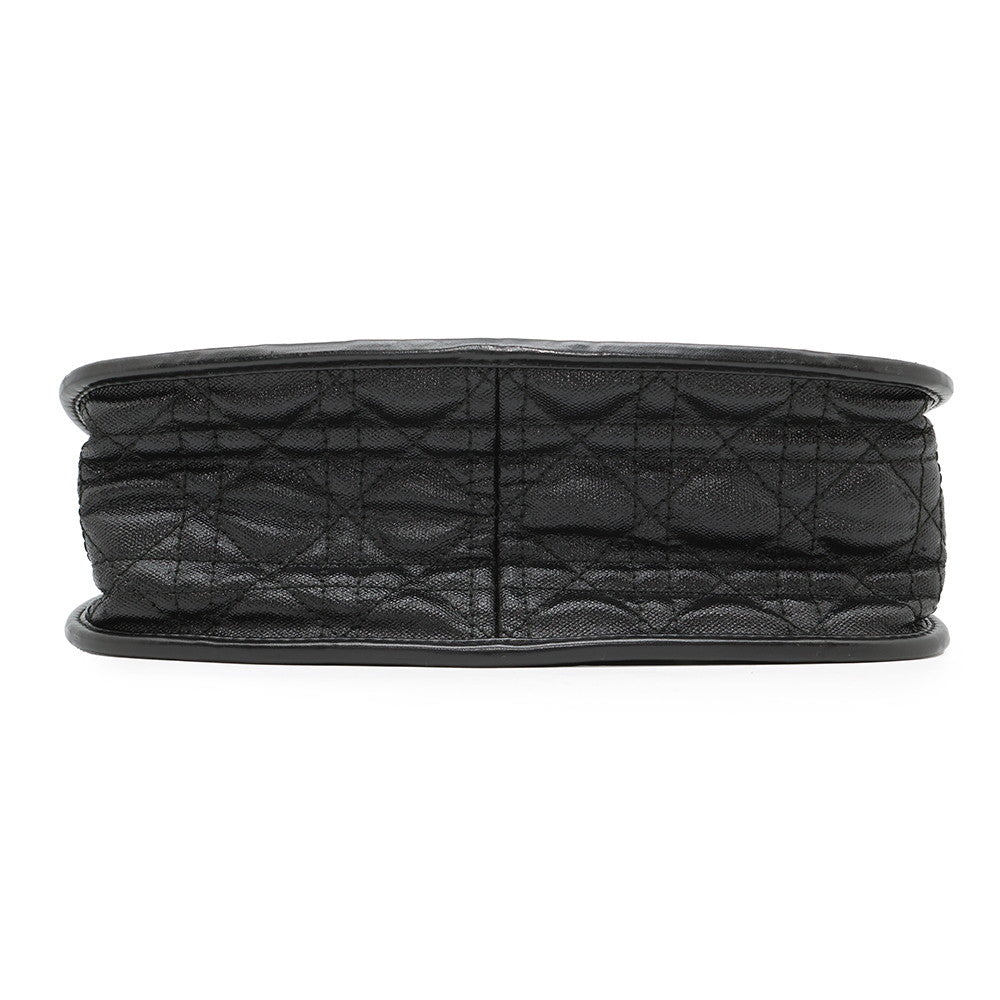 Dior Cannage Messenger Blackm Ppcd Coating Handbag Canvas Travel Bag