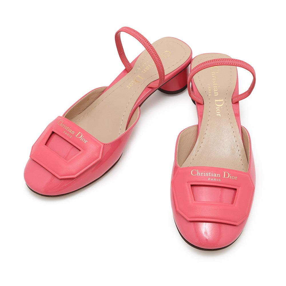 Dior Sling Bag ?DAY Slingback Pumps PinkKCB828VCA Leather Patent Shoes