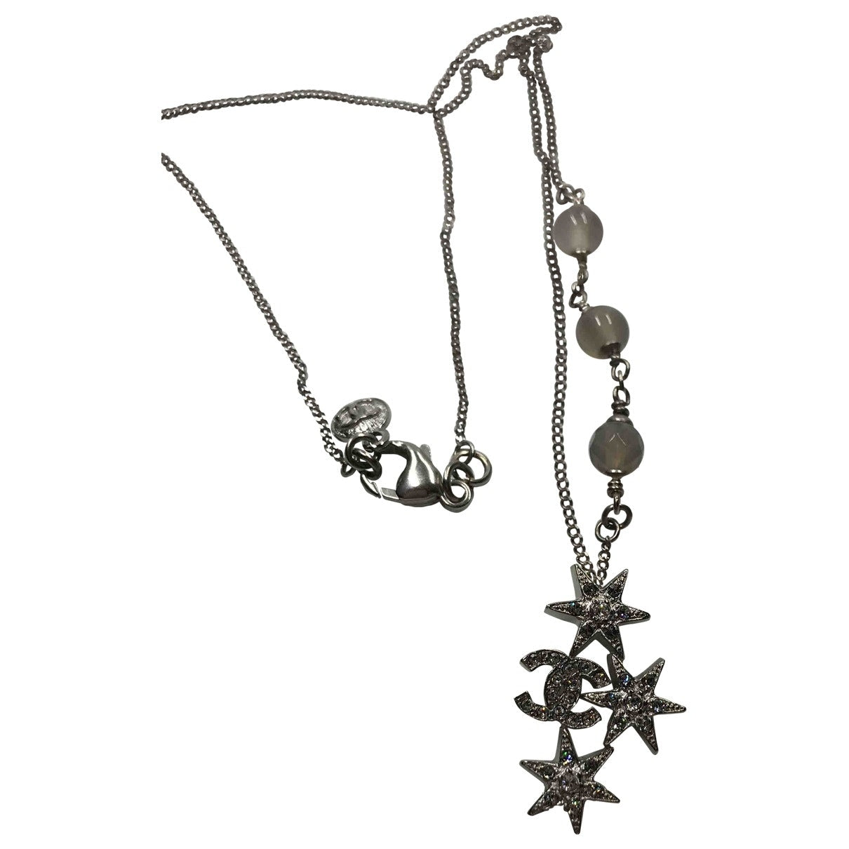 Chanel silver metal necklaces Jewelry