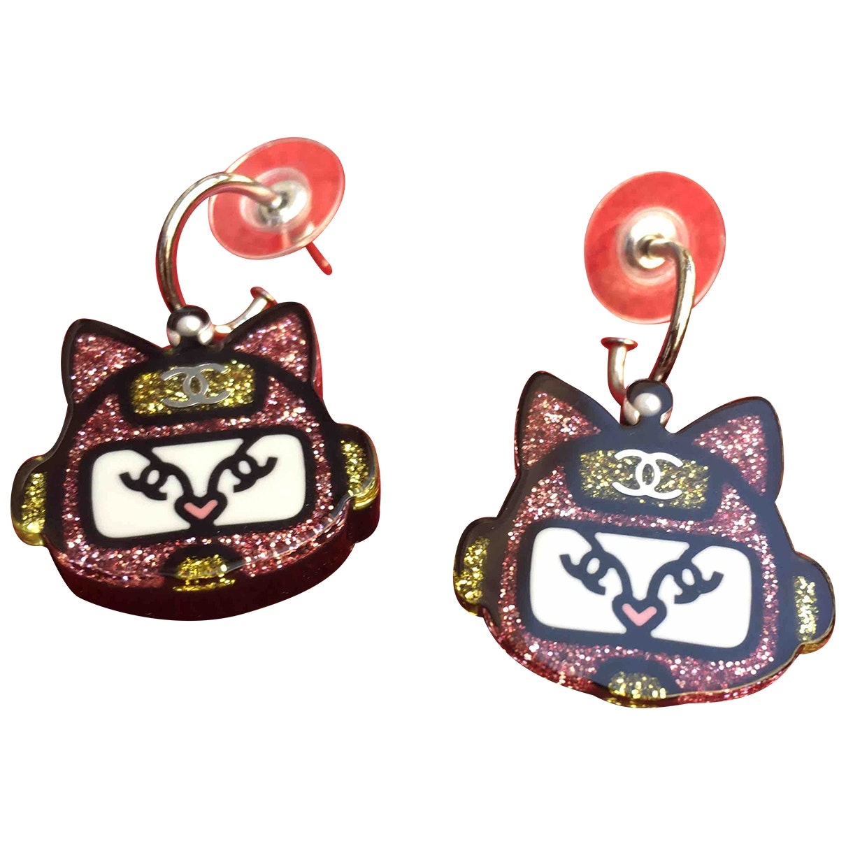 Chanel multicolour plastic earrings Jewelry