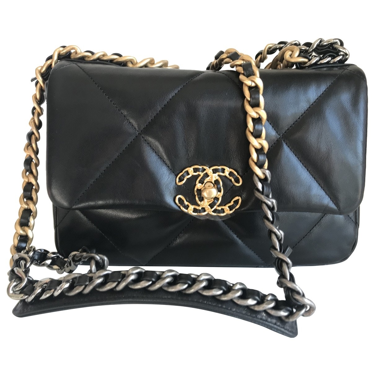 19 black leather handbag Refined