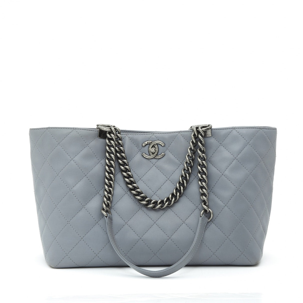 timeless/classique grey leather handbag Signature
