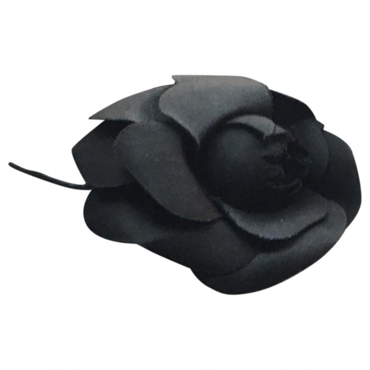 Chanel camélia black silk pins & brooches Jewelry