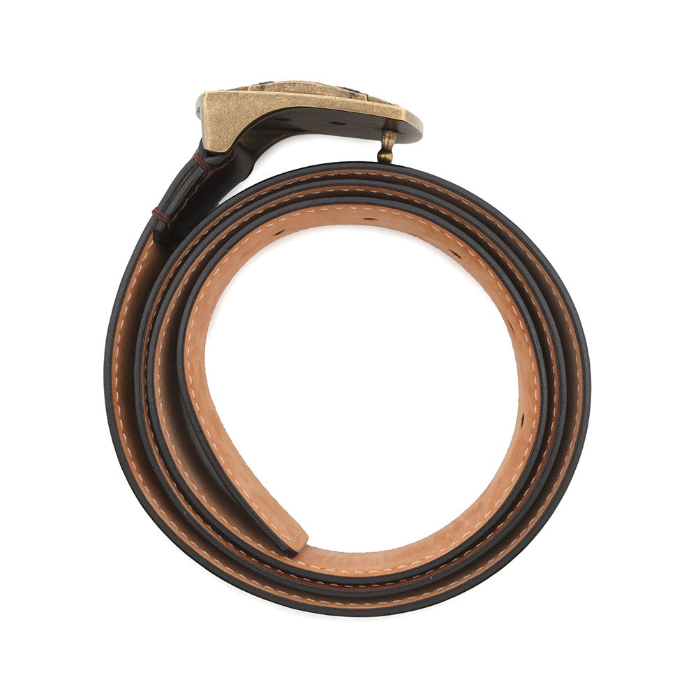 Louis Vuitton Utahline Exxon Belt Brown Leather