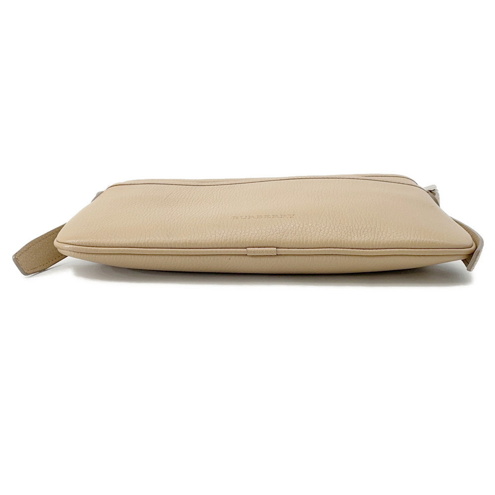 Burberry One Shoulder Bag Leather Beige