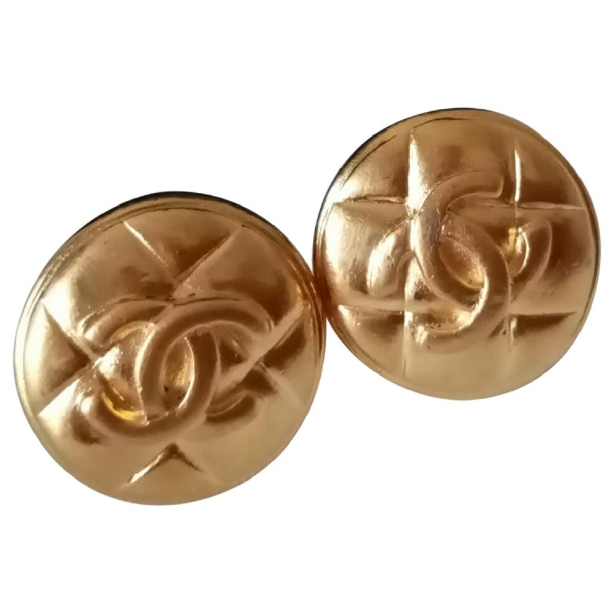cc gold metal earrings Jewelry Luxe