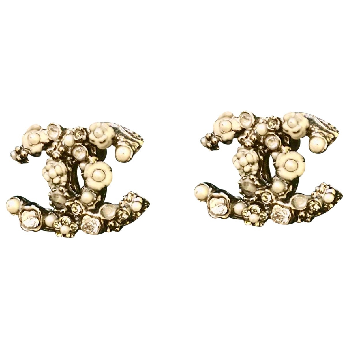 cc silver metal earrings Jewelry Evening