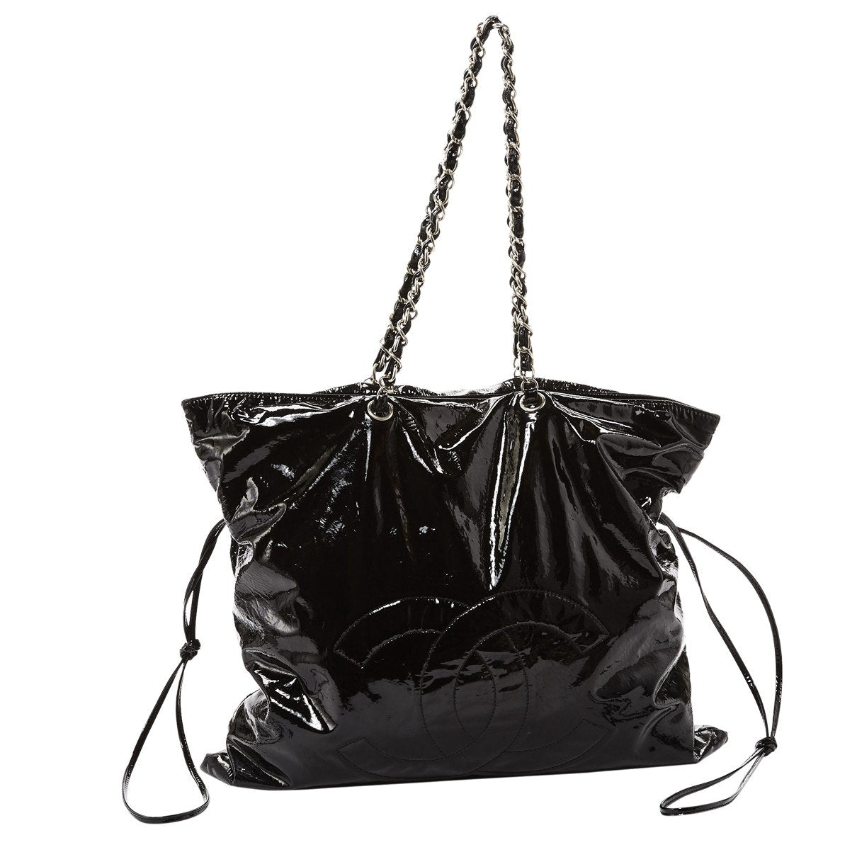 black patent leather handbag Elegant