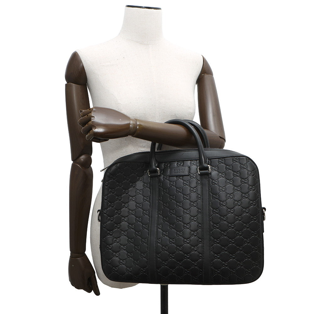 Gucci Briefcase Black435322 ssimaleather Handbag Travel Bag