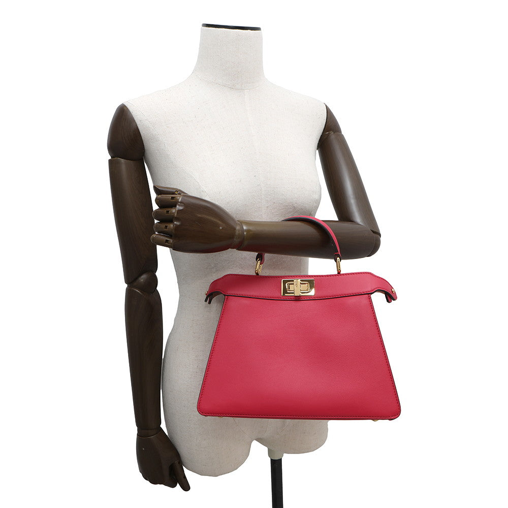 Fendi Peekaboo See You Pink8Bn327 Leather Small Travel Bag