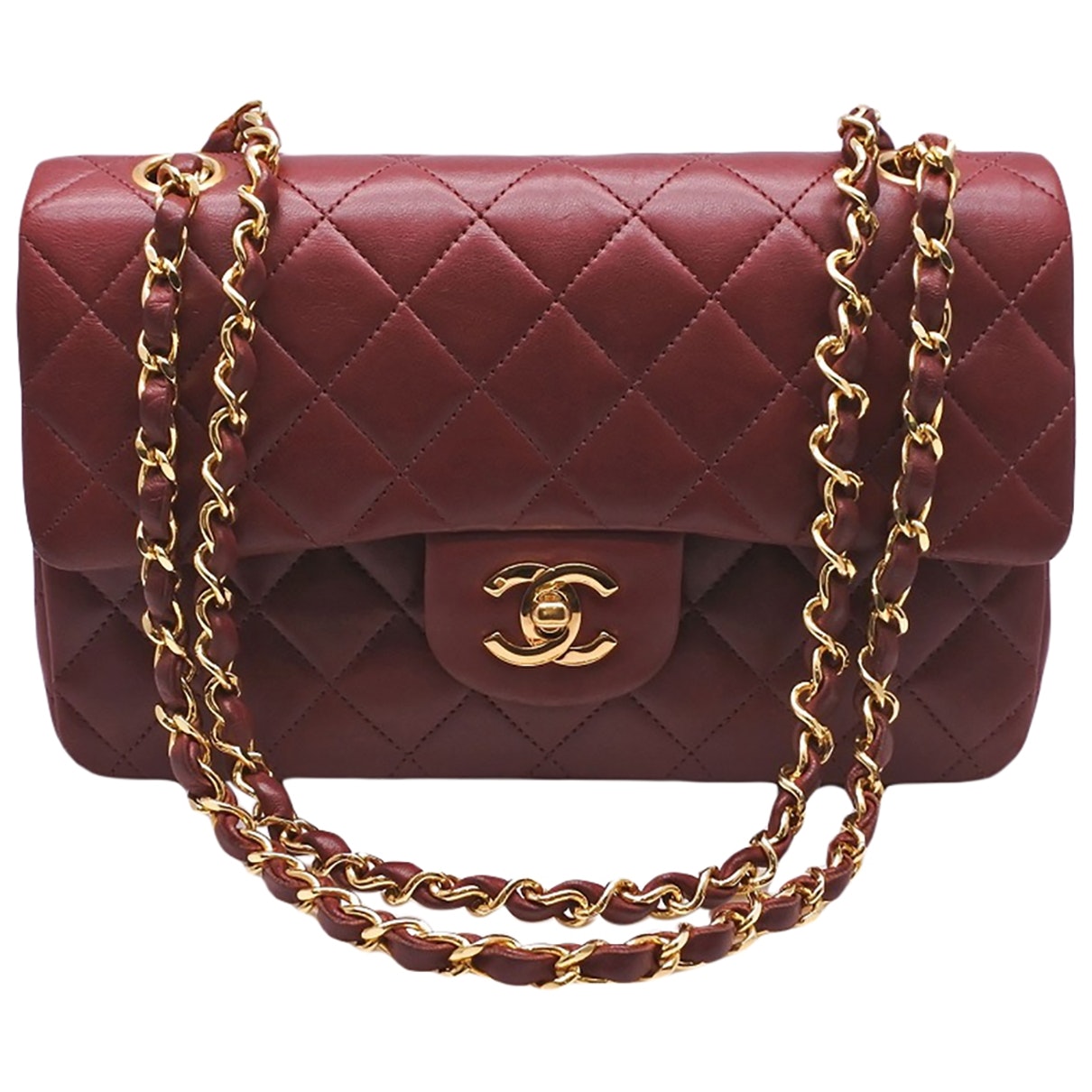 timeless/classique red leather handbag Elegant