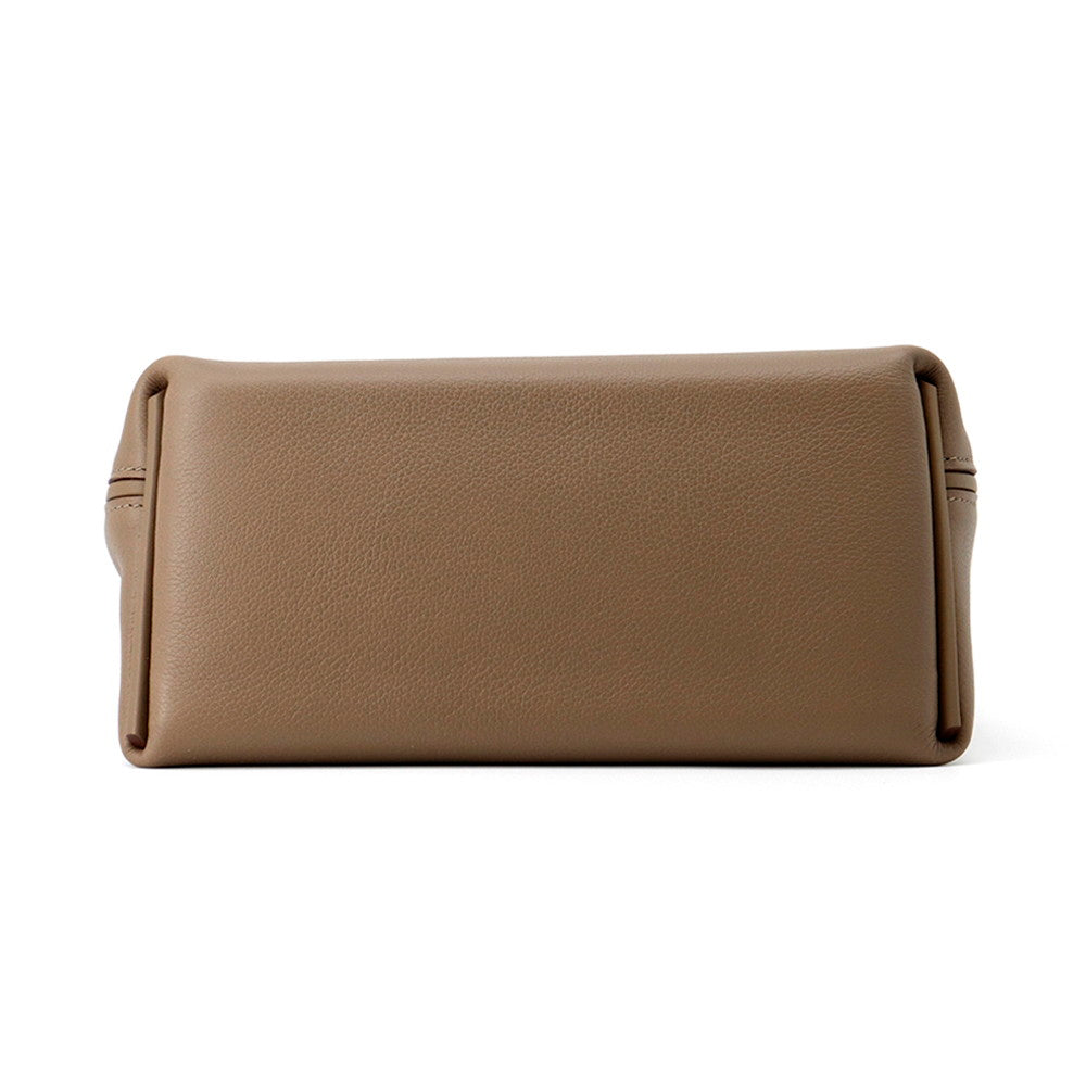 Van Quatre Etoupe Evercolor Swift Size Handbag Leather Mini Travel Bag