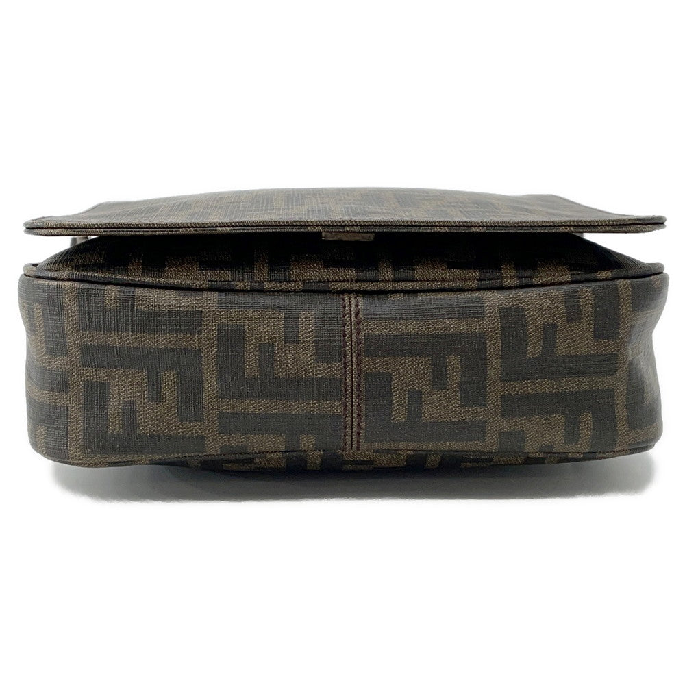 Fendi Zucca Messenger Bag Brown7Va215 Pvc Flap