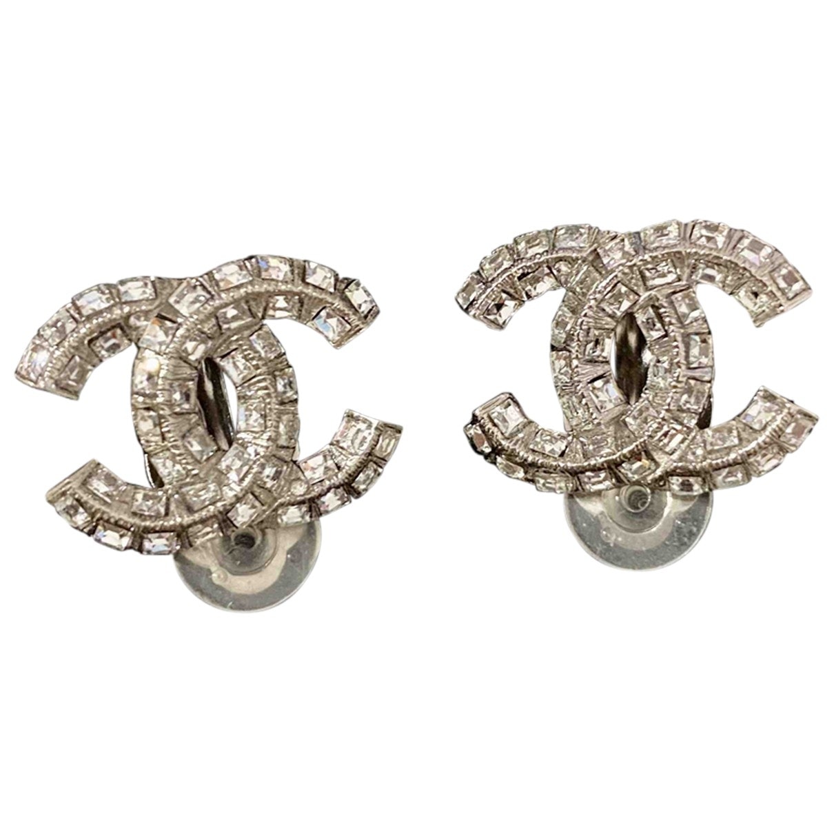 cc silver metal earrings Jewelry Soft