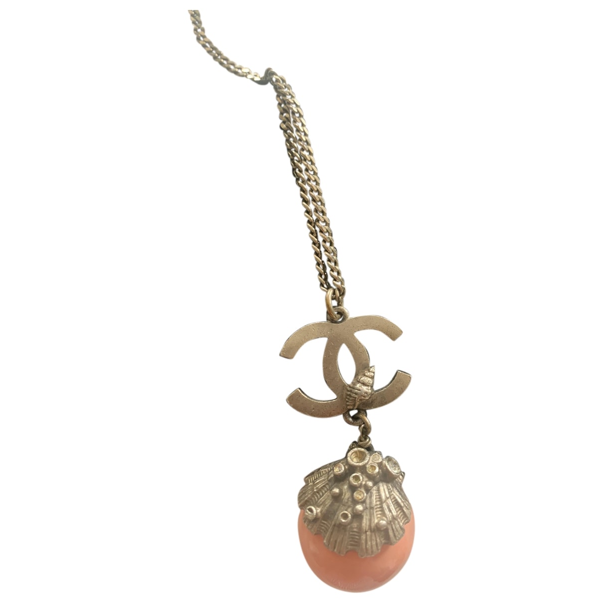 Chanel cc pink metal necklaces Jewelry