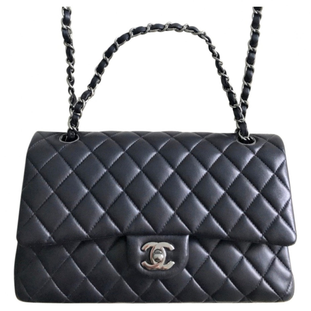 timeless/classique navy leather handbag Refined