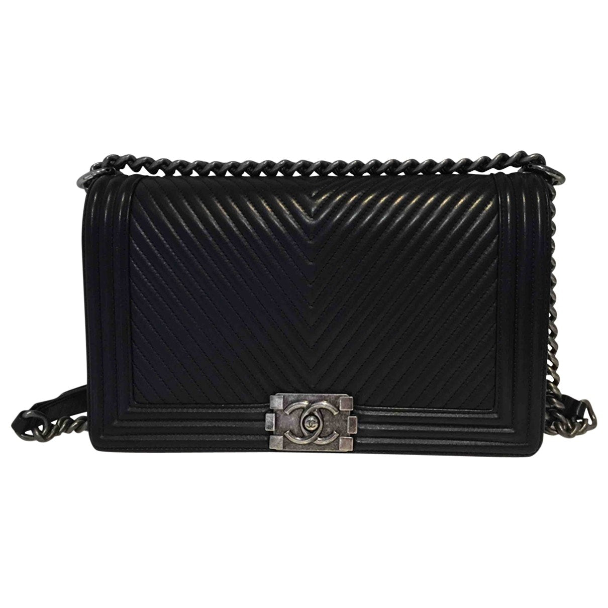 boy black leather handbag Compact