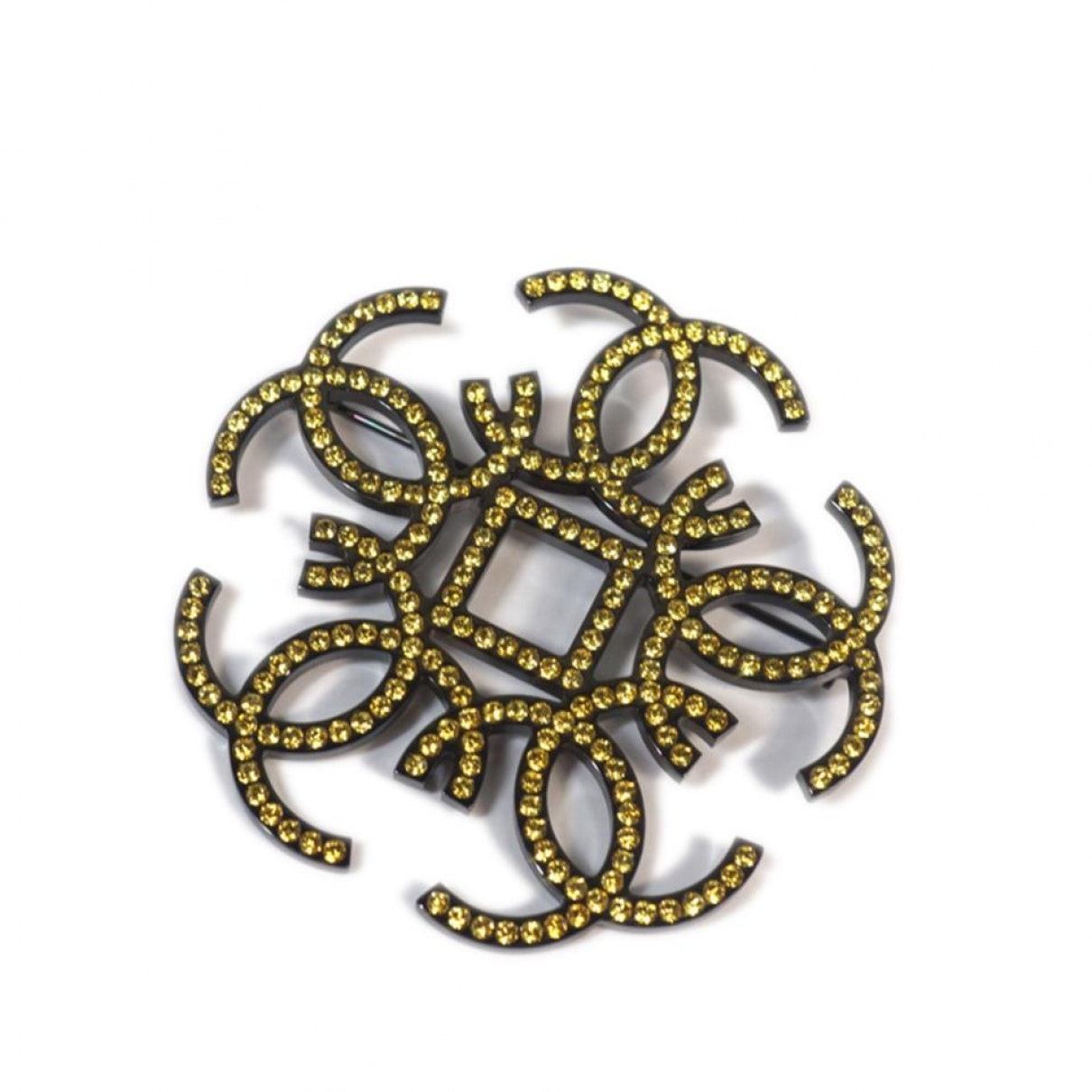 Chanel cc yellow metal pins & brooches Jewelry