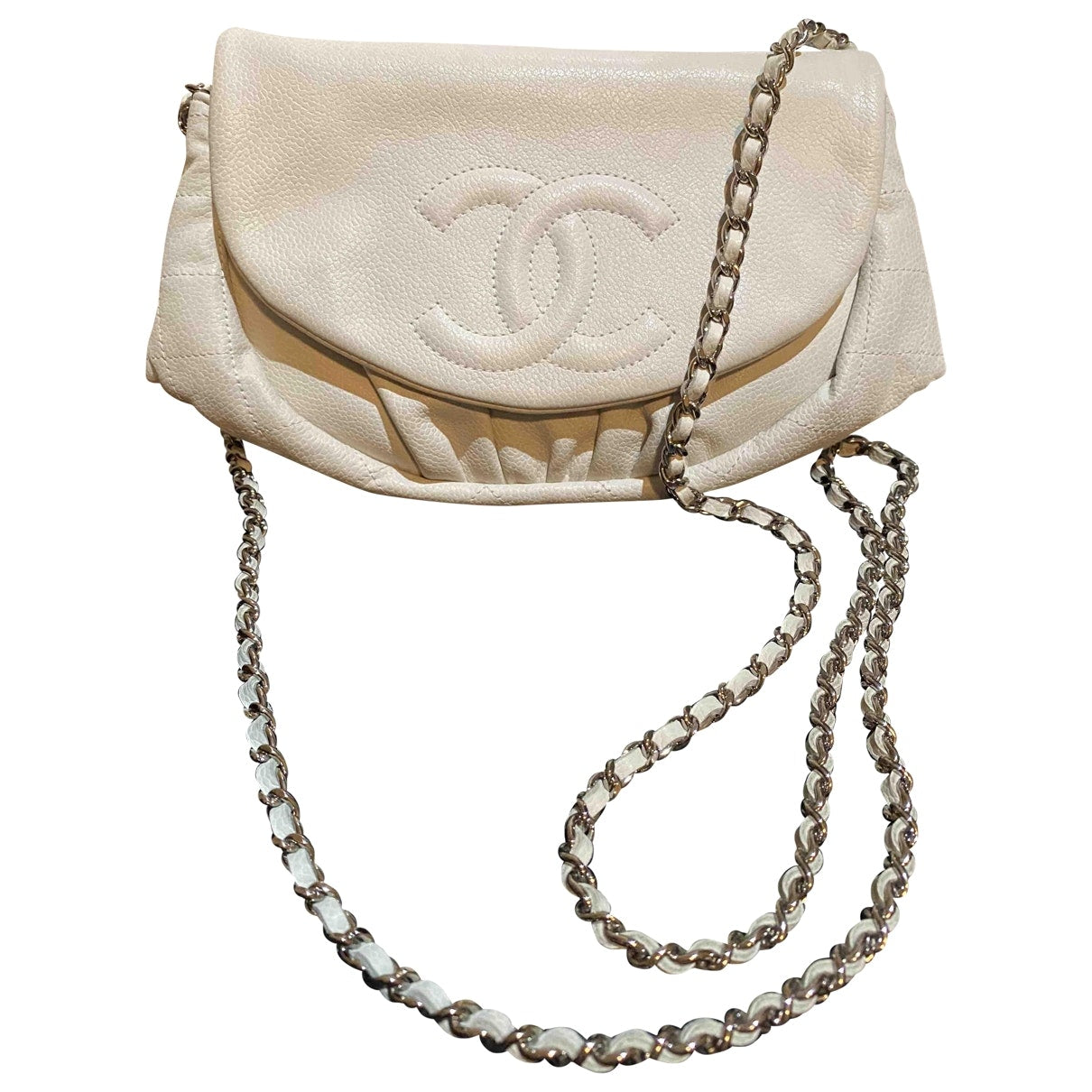 white leather handbag Polished