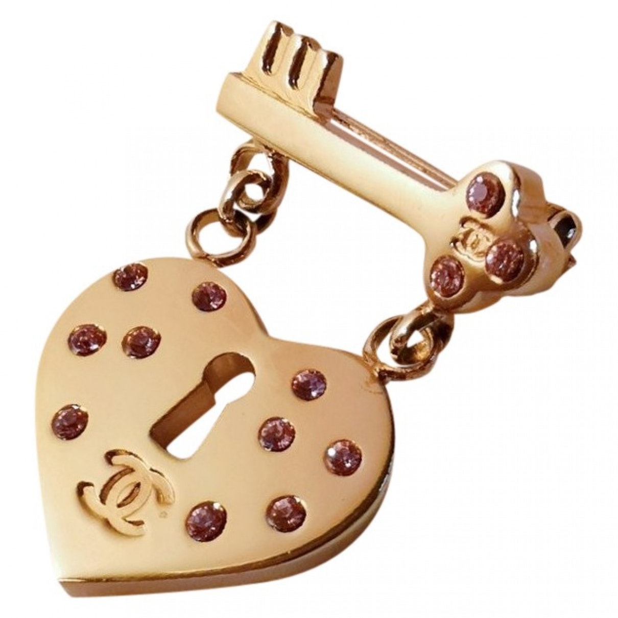 Chanel gold gold plated pins & brooches Jewelry