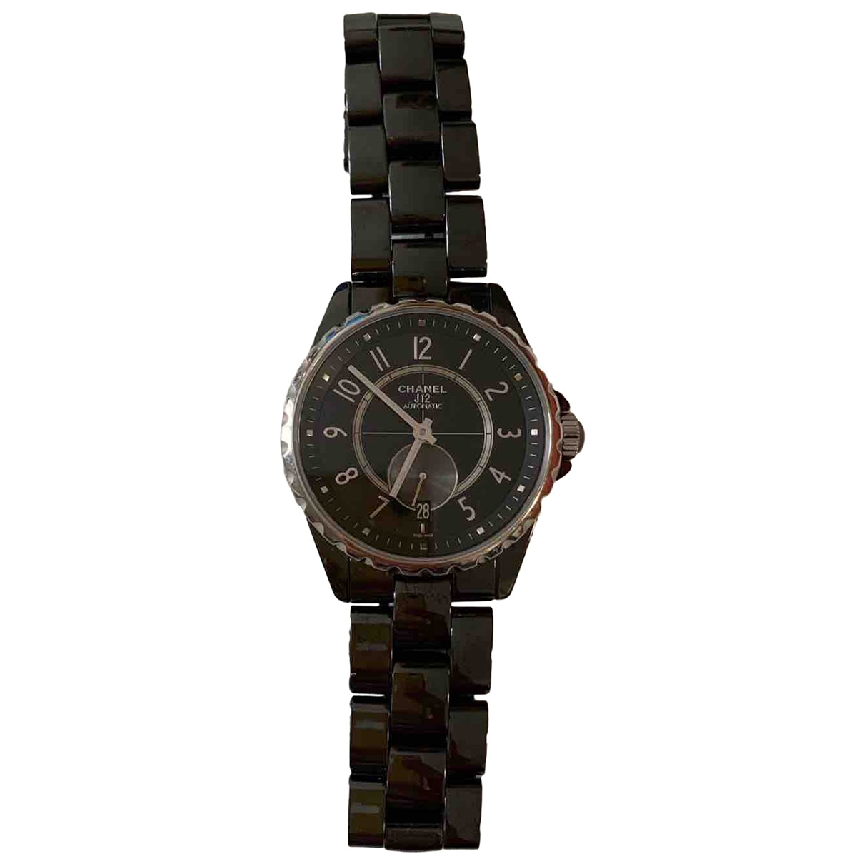 j12 automatique black ceramic watch Signature