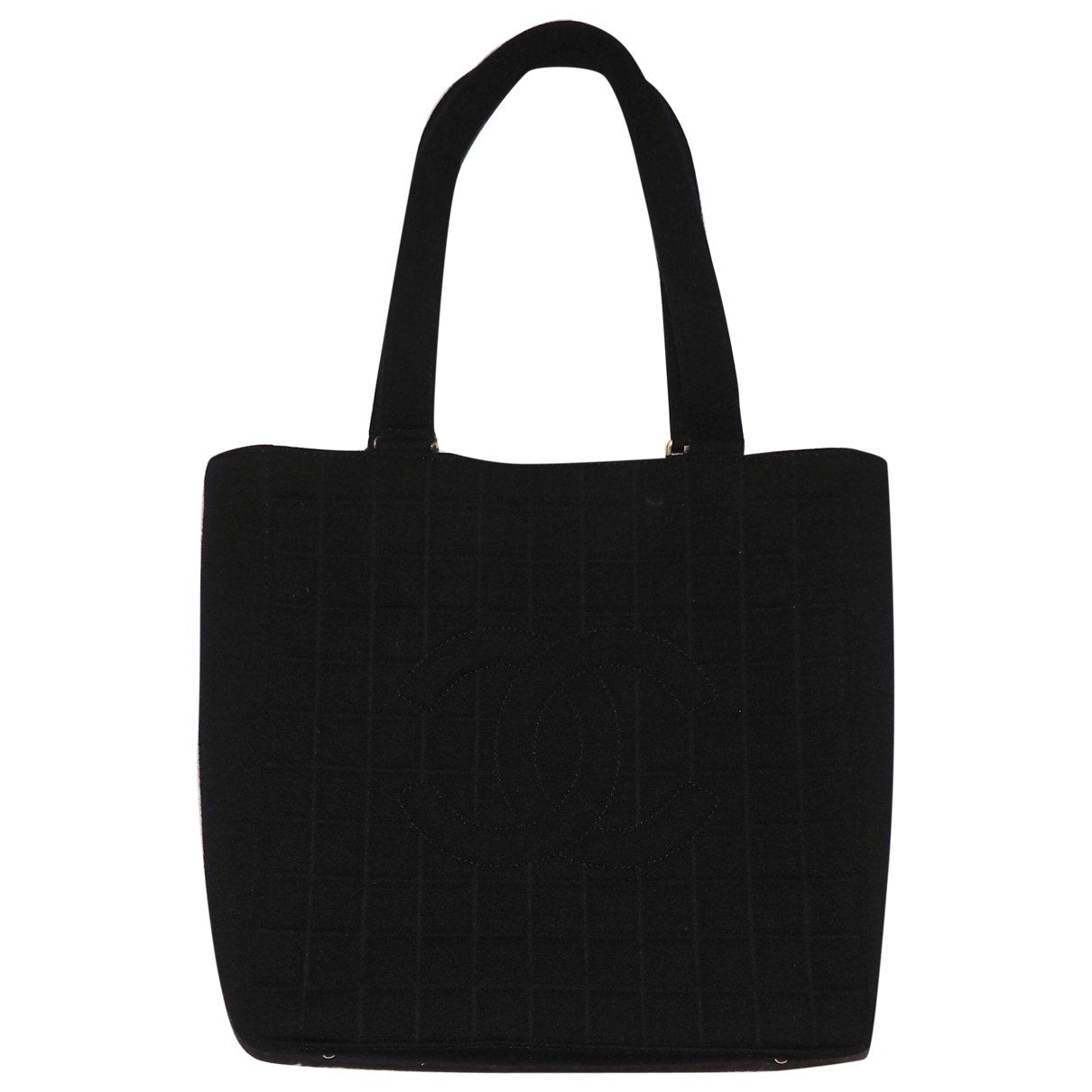 black cotton handbag Signature