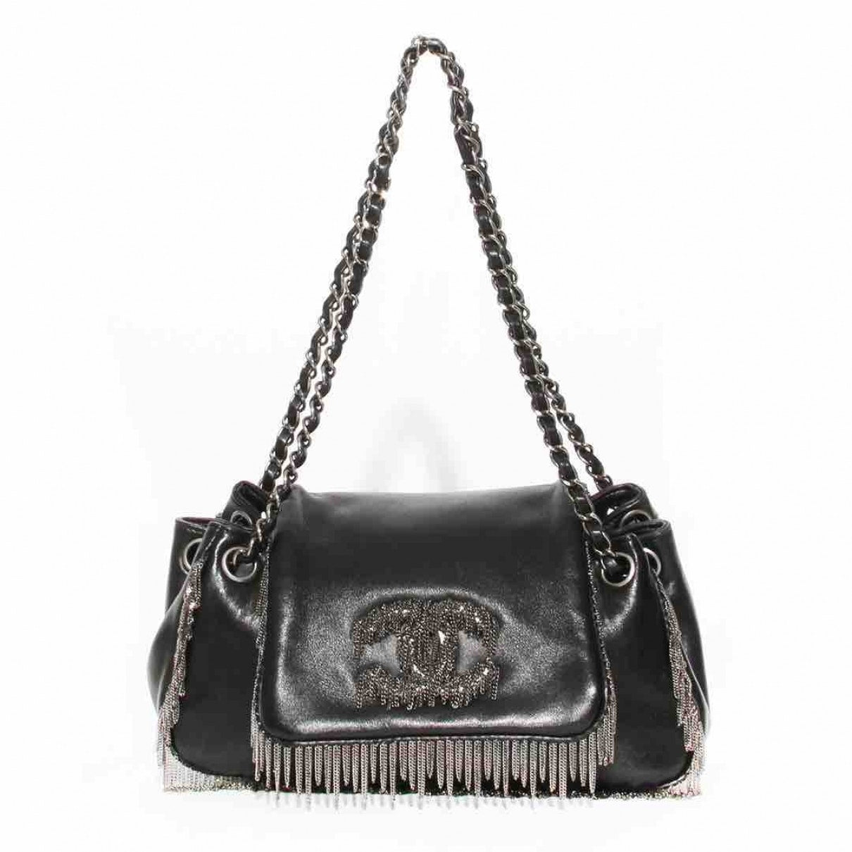 black leather handbag 104