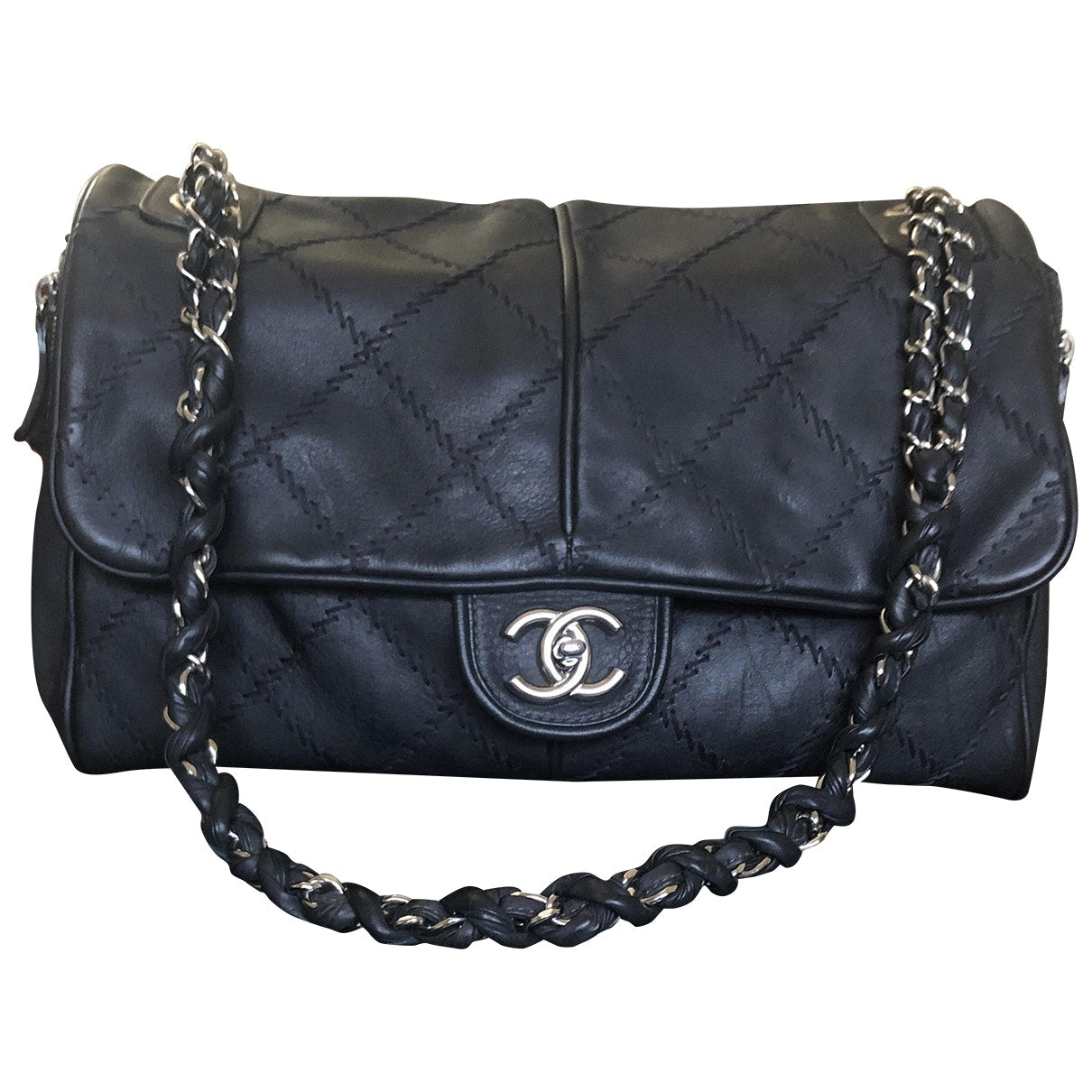 timeless/classique black leather handbag 153