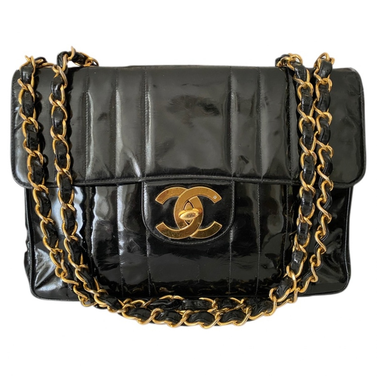 timeless/classique black patent leather handbag Classic