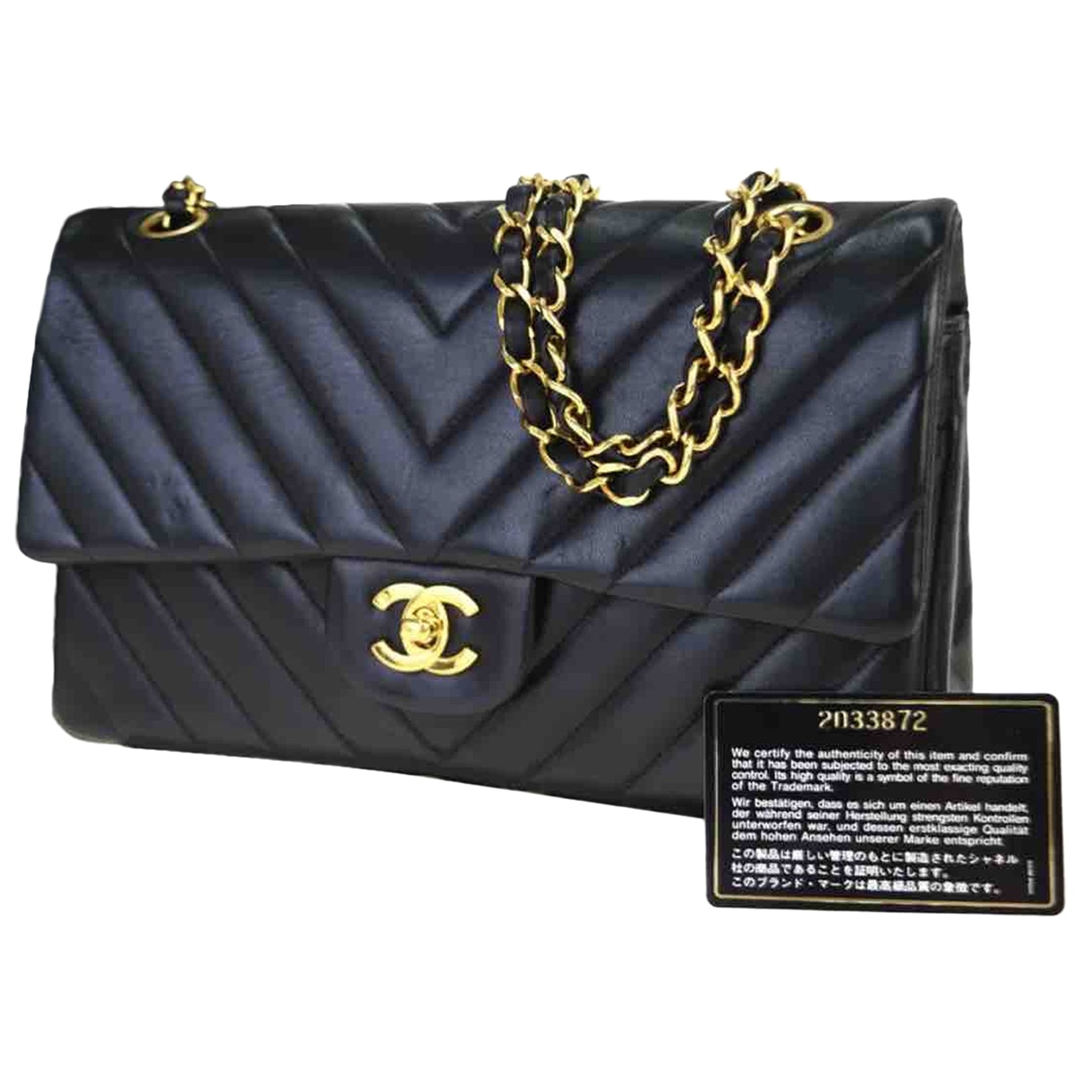 timeless/classique black leather handbag 162