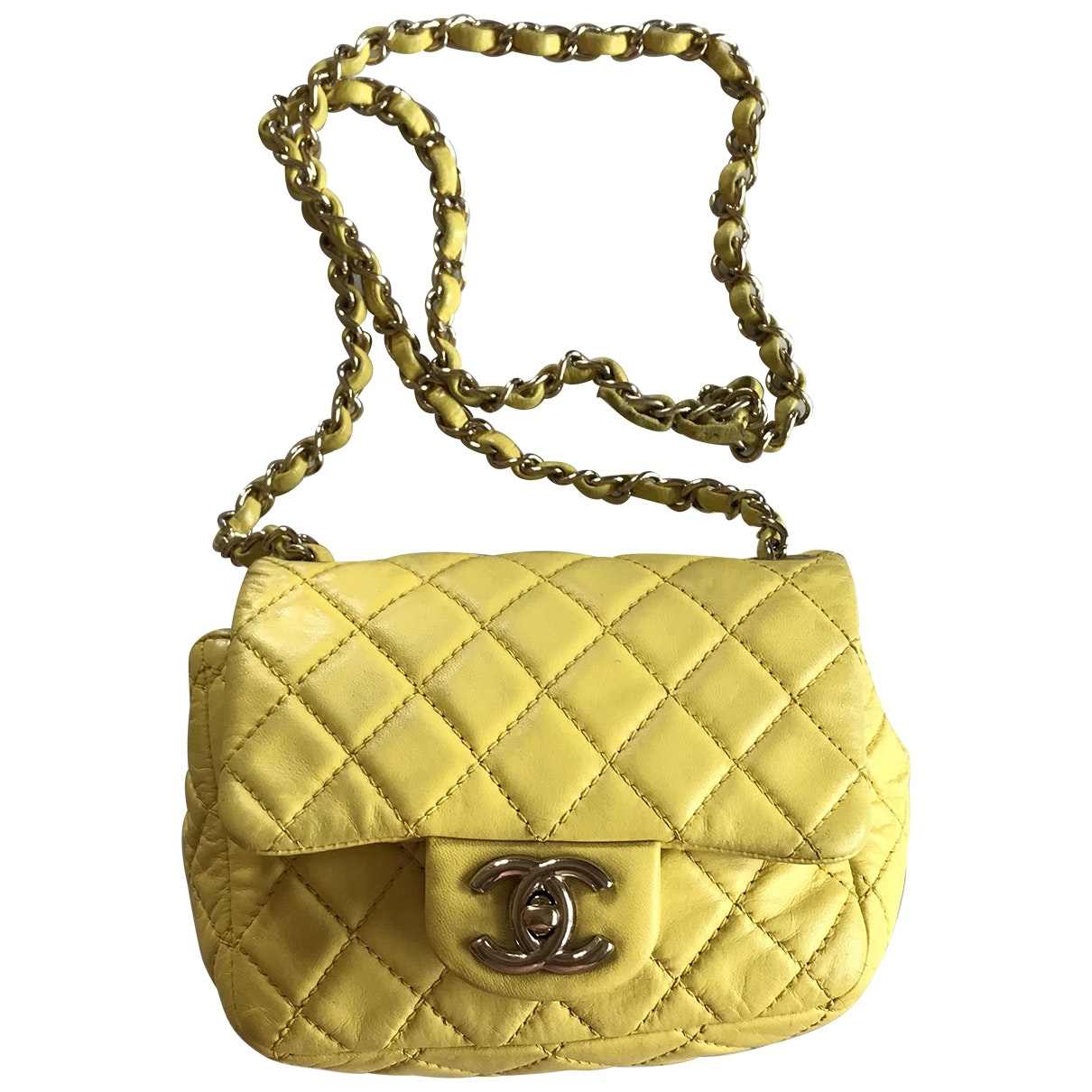 timeless/classique yellow leather handbag Signature