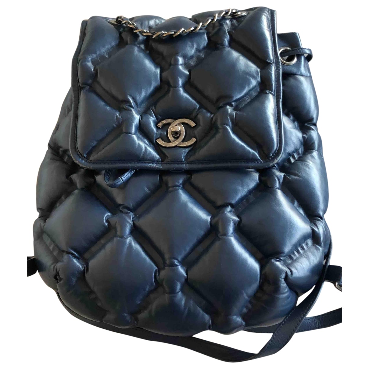 Chanel navy leather backpacks Bag