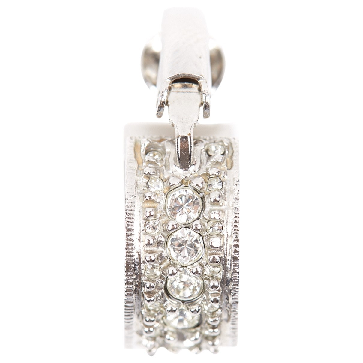 silver metal earrings Jewelry Polished