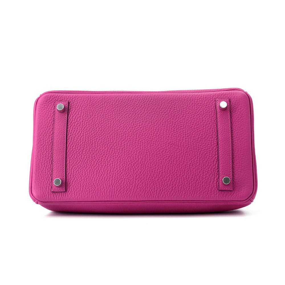 Birkin Rose Purple Togo Size Handbag Leather Travel Bag