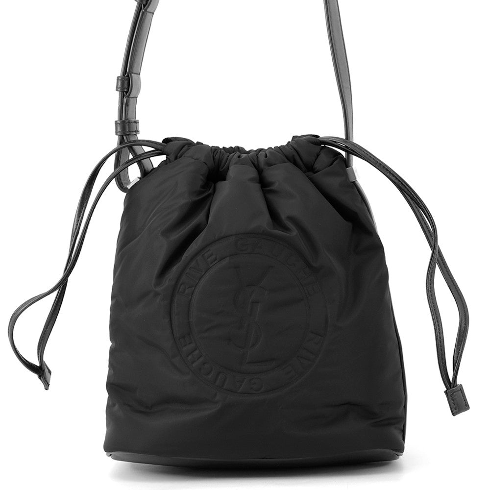 YSL Saint Laurent Shoulder Bag ?Rive Gauche bag Black710261 Leather Nylon
