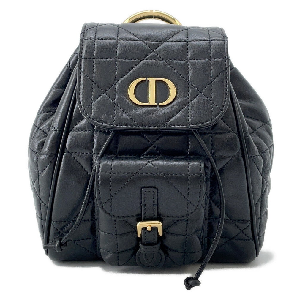 Dior Backpack Macrocannage Caro BlackM6302UNOZ Lambskin Small
